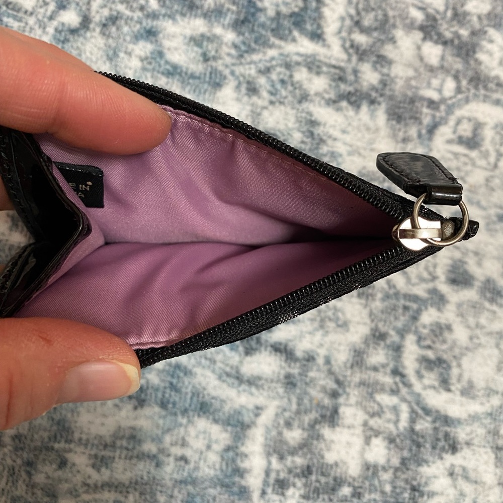 Coach Black & Gray Signature Wallet / Coin Purse Key Chain NWOT - Picture 5 of 6